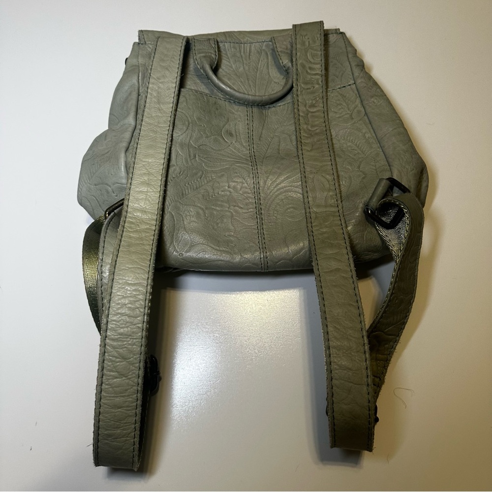 American Leather Liberty Green Embossed Backpack - Picture 5 of 7